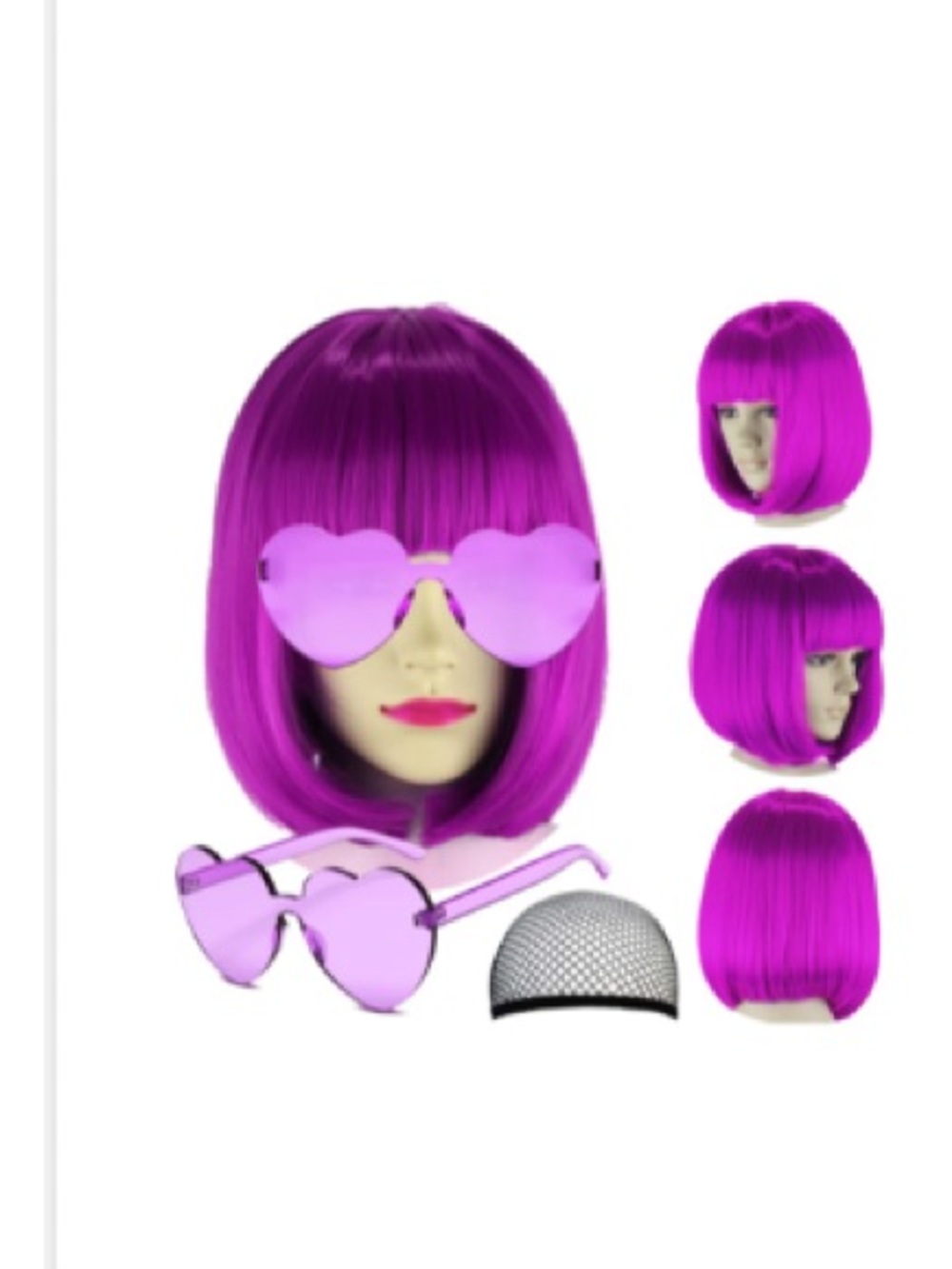 LIULIUBTY Short Bob Hair Wigs
Straight with Flat Bangs